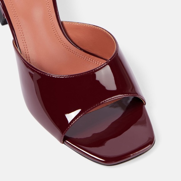 Amina Muaddi Burgundy Heels - Picture 5 of 12